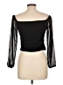 Guess 100% Polyester Black 3/4 Sleeve Blouse Size L - photo 2