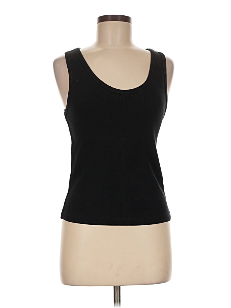 Pre-owned Perfectwhitetee Tank Top Black Strapless Neckline Tops