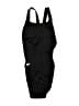Speedo Solid Black One Piece Swimsuit Size 12 - photo 1