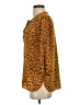 West Kei 100% Polyester Animal Print Brown 3/4 Sleeve Blouse Size S - photo 5