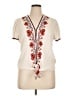 Cato Ivory Short Sleeve Blouse Size XL - photo 1