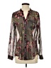 Kut from the Kloth 100% Polyester Floral Brown Long Sleeve Blouse Size S - photo 1