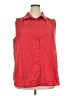 Roaman's Red Sleeveless Button-Down Shirt Size 22W - photo 1