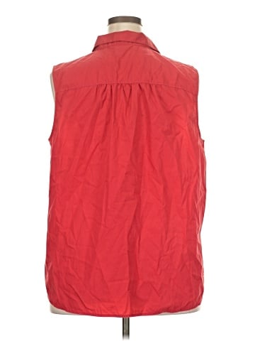 Roaman's Sleeveless Button-Down Shirt (view 2)