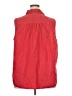 Roaman's Red Sleeveless Button-Down Shirt Size 22W - photo 2