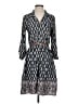 Always Indigo Paisley Gray Casual Dress Size S (petite) - photo 1