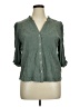 Democracy Green 3/4 Sleeve Button-Down Shirt Size XL - photo 1