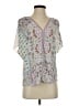 One September 100% Polyester Blue Short Sleeve Blouse Size S - photo 1