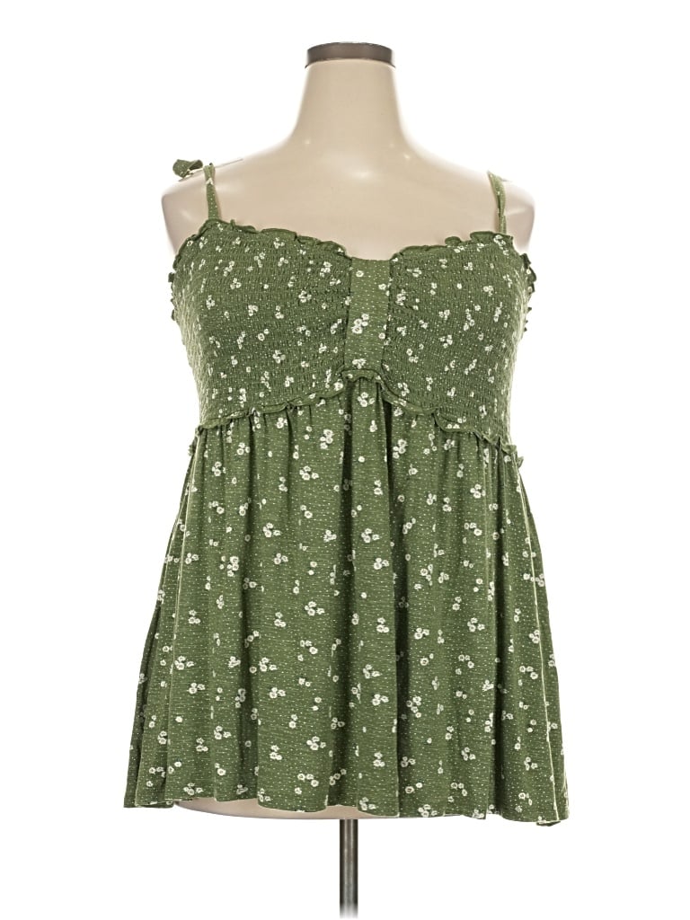 Pre-owned Torrid Sleeveless Blouse In Green