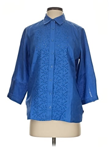 L.L.Bean 3/4 Sleeve Button-Down Shirt (view 1)