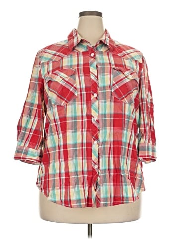 Roper 3/4 Sleeve Button-Down Shirt (view 1)