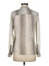 NY Collection Metallic Silver Long Sleeve Blouse Size M (petite) - photo 2