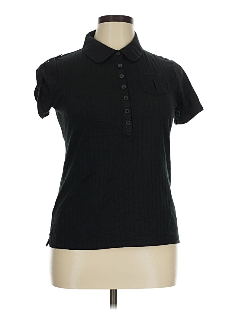 Pre-owned Dkny Jeans Short Sleeve Top In Black
