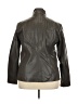 Kenneth Cole New York 100% Polyurethane Solid Brown Jacket Size XXL - photo 2