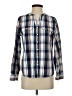 St. John's Bay 100% Cotton Plaid Blue Long Sleeve Button-Down Shirt Size S - photo 1