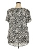 Chelsea & Theodore 100% Polyester Animal Print Silver Short Sleeve Blouse Size XXL - photo 2