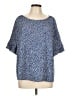 Shein Curve 100% Polyester Blue Short Sleeve Blouse Size 12 Plus (0) - photo 1