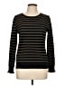 EMALINE Stripes Black Pullover Sweater Size L - photo 1