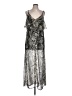 rue21 100% Polyester Paisley Silver Cocktail Dress Size L - photo 1