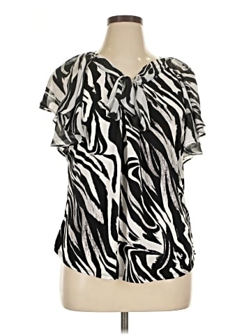7th Avenue Design Studio New York & Company Short Sleeve Blouse (view 1)