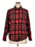Old Navy 100% Cotton Plaid Red Long Sleeve Button-Down Shirt Size XL - photo 1