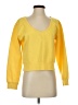 Moda International Color Block Yellow Sweatshirt Size S - photo 1