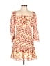 Keepsake 100% Polyester Floral Orange Cocktail Dress Size 8 - photo 1