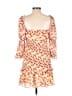 Keepsake 100% Polyester Floral Orange Cocktail Dress Size 8 - photo 2