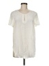 Acrobat 100% Silk Ivory Short Sleeve Silk Top Size M - photo 1