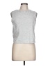 Marled Silver Sleeveless T-Shirt Size L - photo 1