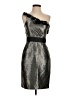 Max and Cleo Metallic Silver Cocktail Dress Size 2 - photo 1