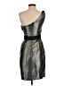 Max and Cleo Metallic Silver Cocktail Dress Size 2 - photo 2