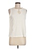 Lands' End 100% Cotton Ivory Sleeveless Top Size M (petite) - photo 1