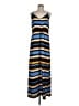 MICHAEL Michael Kors 100% Polyester Stripes Blue Casual Dress Size M - photo 1