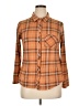 No Comment Plaid Brown Long Sleeve Blouse Size 1X - photo 1