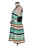 BCBGeneration 100% Polyester Stripes Teal Casual Dress Size M - photo 5