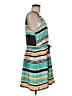 BCBGeneration 100% Polyester Stripes Teal Casual Dress Size M - photo 4