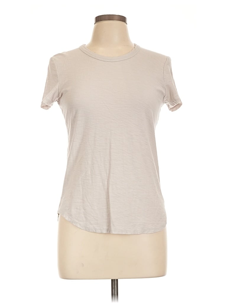 Pre-owned James Perse Short Sleeve T-shirt In Tan