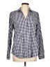 Kut from the Kloth Checkered-gingham Blue Long Sleeve Button-Down Shirt Size L - photo 1