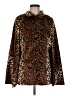 Dennis by Dennis Basso 100% Polyester Animal Print Brown Coat Size M - photo 1