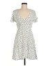 Primark 100% Viscose Floral Ivory Casual Dress Size UK 12 / US 8 - photo 1
