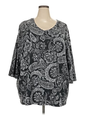 SUPREMA Essentials by Catherines 3/4 Sleeve T-Shirt (view 1)