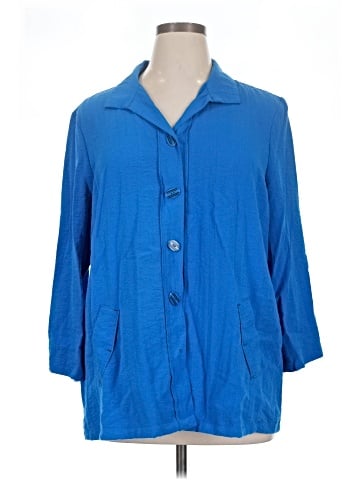 Ali Miles 3/4 Sleeve Button-Down Shirt (view 1)
