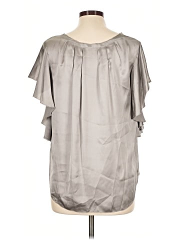 Hinge Short Sleeve Silk Top (view 2)