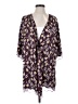 Chelsea28 100% Polyester Graphic Floral Purple Kimono Size S - photo 1