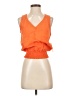 E&M Collection Orange Sleeveless Blouse Size S - photo 1