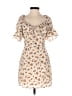 Sabo 100% Polyester Floral Ivory Casual Dress Size XS - photo 1