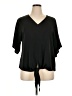 VIISHOW Black Short Sleeve Blouse Size XL - photo 1
