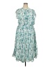 Apt. 9 100% Polyester Print Teal Casual Dress Size XXL - photo 1