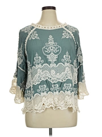 Democracy 3/4 Sleeve Blouse (view 1)